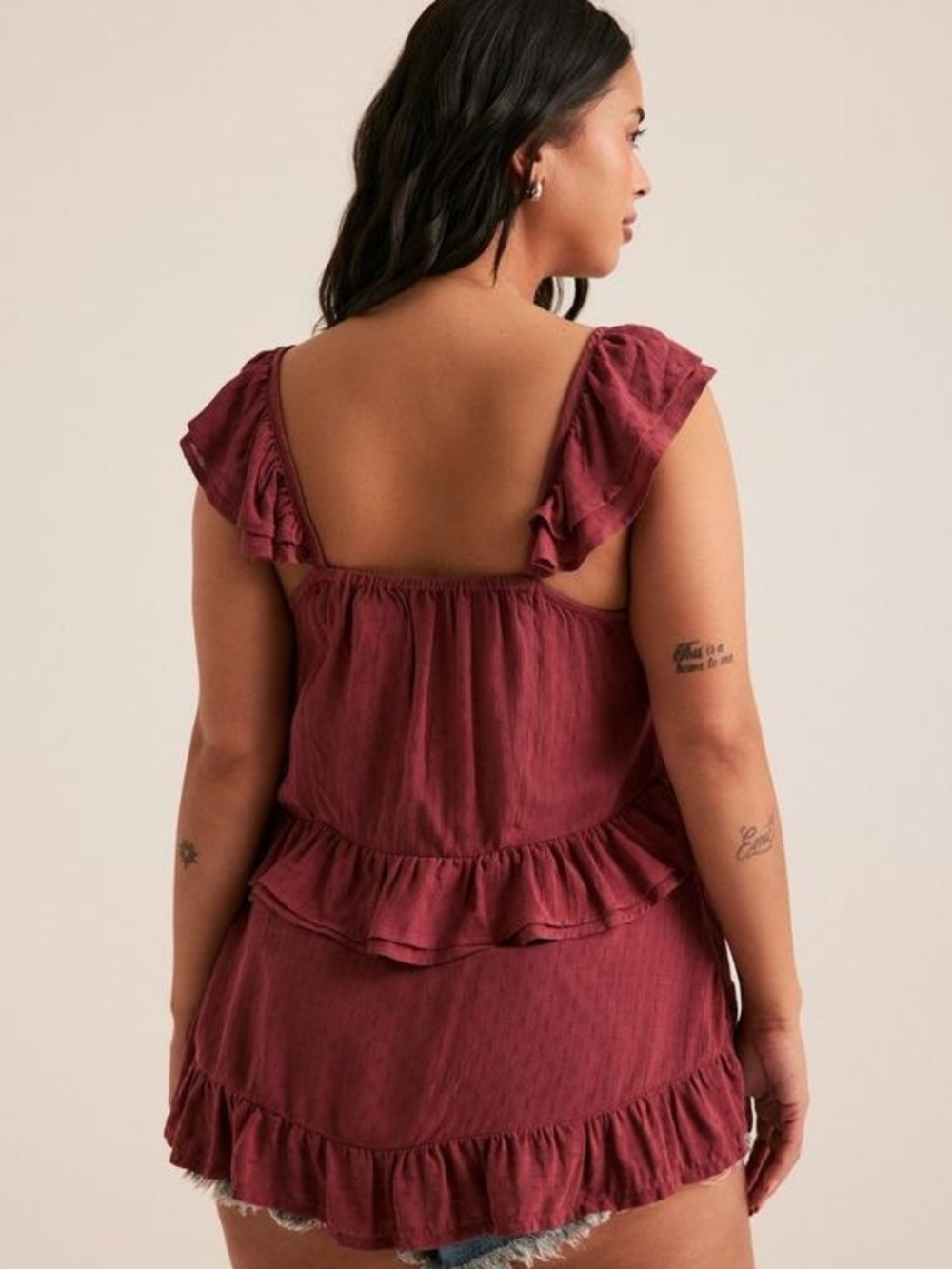 Festi Sleeveless Tie-Neck Top in Applebutter - Picture 3 of 11